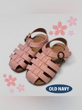 Old Navy Dusty Pink Woven Strappy Sandals for Kids